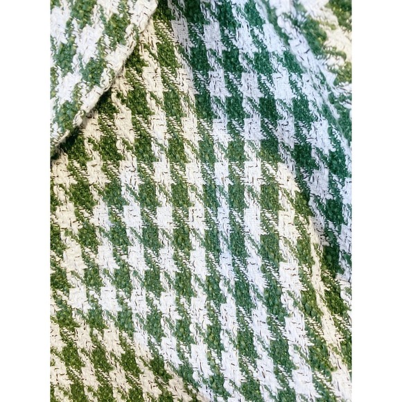 Cider -Vintage inspired green and white houndstooth cropped jacket XL - Picture 4 of 7